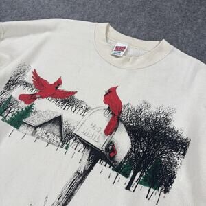 Vintage Soffe Sweats Cardinals Mailbox Sweatshirt Cream Large Made in USA 90s